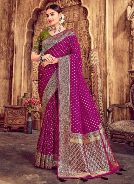 Purple Colour Banarasi Wholesale Ethnic Wear Designer Saree Catalog 404
