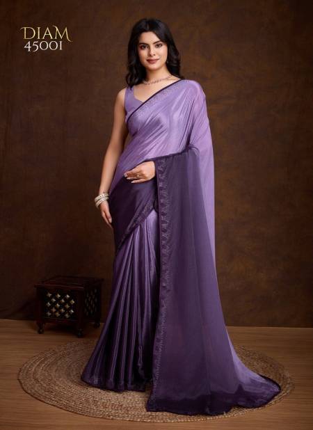 Purple Colour Diam By Sethnic Shaded Chinnon Saree Wholesale Market In Surat 45001