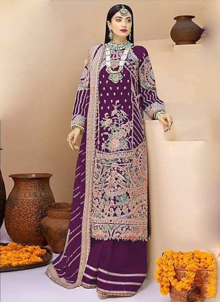 Purple Colour Dinsaa Suit 150 Colours Pakistani Suits Catalog 150 G