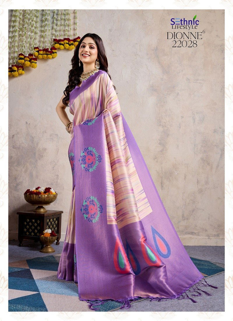 Purple Colour Dionne Vol 6 By Sethnic Lifestyle Banarasi Silk Designer Saree Wholesale Online 22028