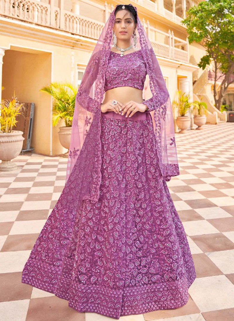 Purple Colour Fashion Women Designer Wholesale Party Wear Lehenga Choli 2084 B