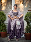 Purple Colour Flory Vol 35 By Khushboo Plazzo Suit Catalog 4914