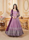 Purple Colour Flory Vol 45 By Kf Shubhkala Anarkali Long Gown Readymade Suits Wholesale Shop In Surat 5012