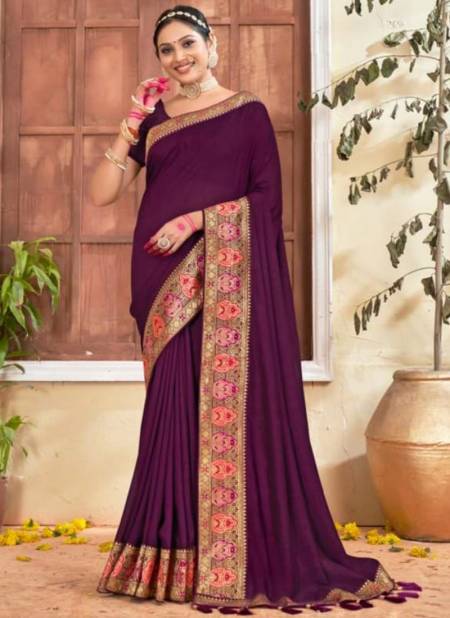 Purple Colour Garima Right Women Function Wear Wholesale Designer Sarees Catalog 81763