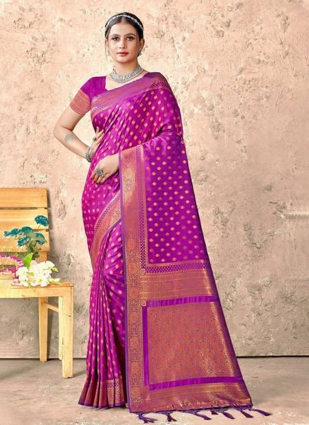 Purple Colour Gulshan By Sangam Silk Saree Catalog 1003