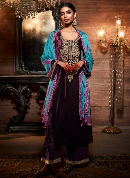 Purple Colour Heer Nasha Wholesale Designer Salwar Suit Catalog 8893