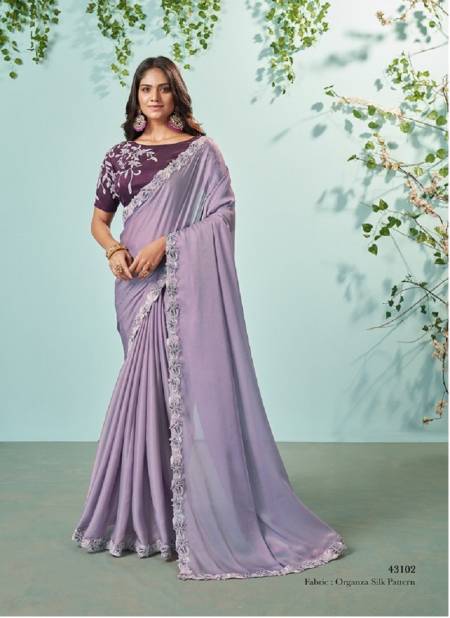 Purple Colour Ikshita By Mahotsav Party Wear Saree Catalog 43102