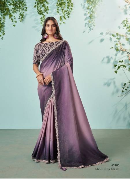 Purple Colour Ikshita By Mahotsav Party Wear Saree Catalog 43105