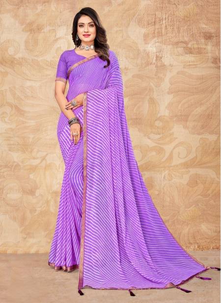 Purple Colour Jalpari Vol 6 By Ruchi Chiffon Saree Catalog 24403 C
