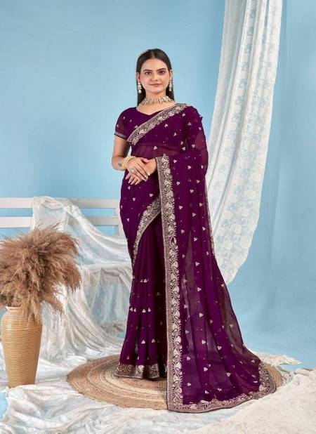 Purple Colour Jayshree 1612 A To D Georgette Blooming Designer Best Saree Wholesale Shop In Surat 1612 C.jpg