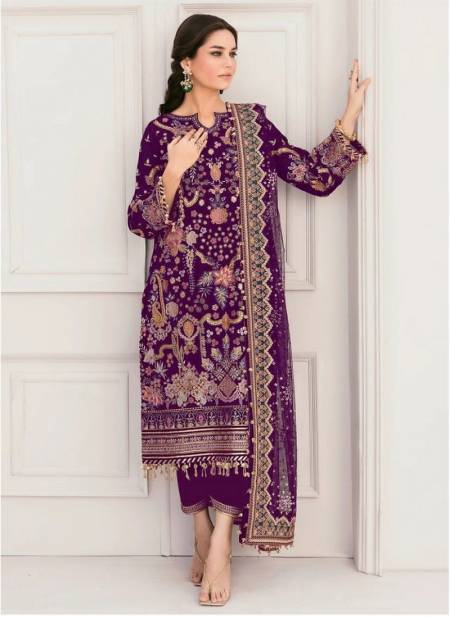 Purple Colour KF 153 Pakistani Salwar Suit Catalog 153 C