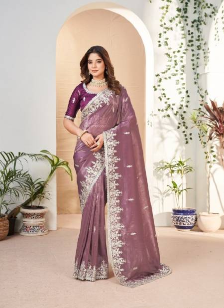 Purple Colour Kaanchii By Kamakshi Designers Fancy Wear Saree Exporters In India 2201