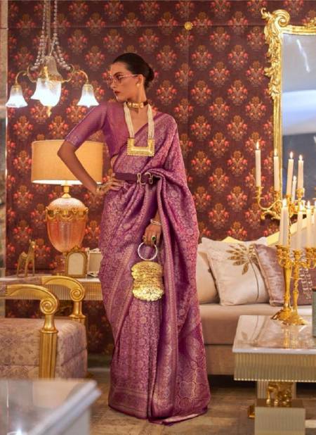 Purple Colour Kabby Silk By Rajtex Wedding Sarees Catalog 321007