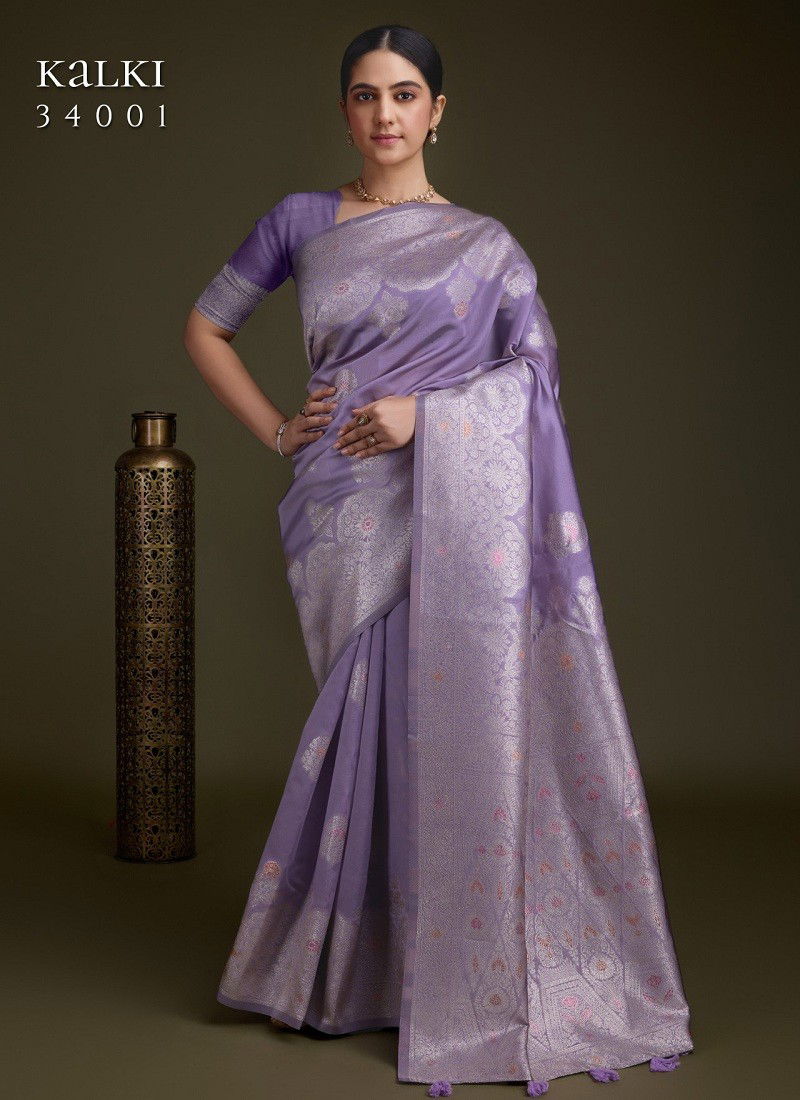 Purple Colour Kalki By Sethnic Soft Silk Fancy Saree Wholesale Market In Surat 34001