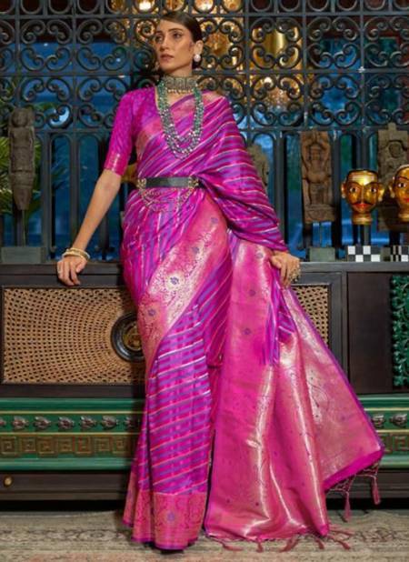 Purple Colour Karadhya Silk Festive Wear Wholesale Designer Sarees Catalog 287002