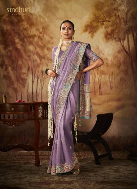 Purple Colour Kohinoor By Kimora Pure Banarasi Kanjivaram Designer Saree Catalog SA 263