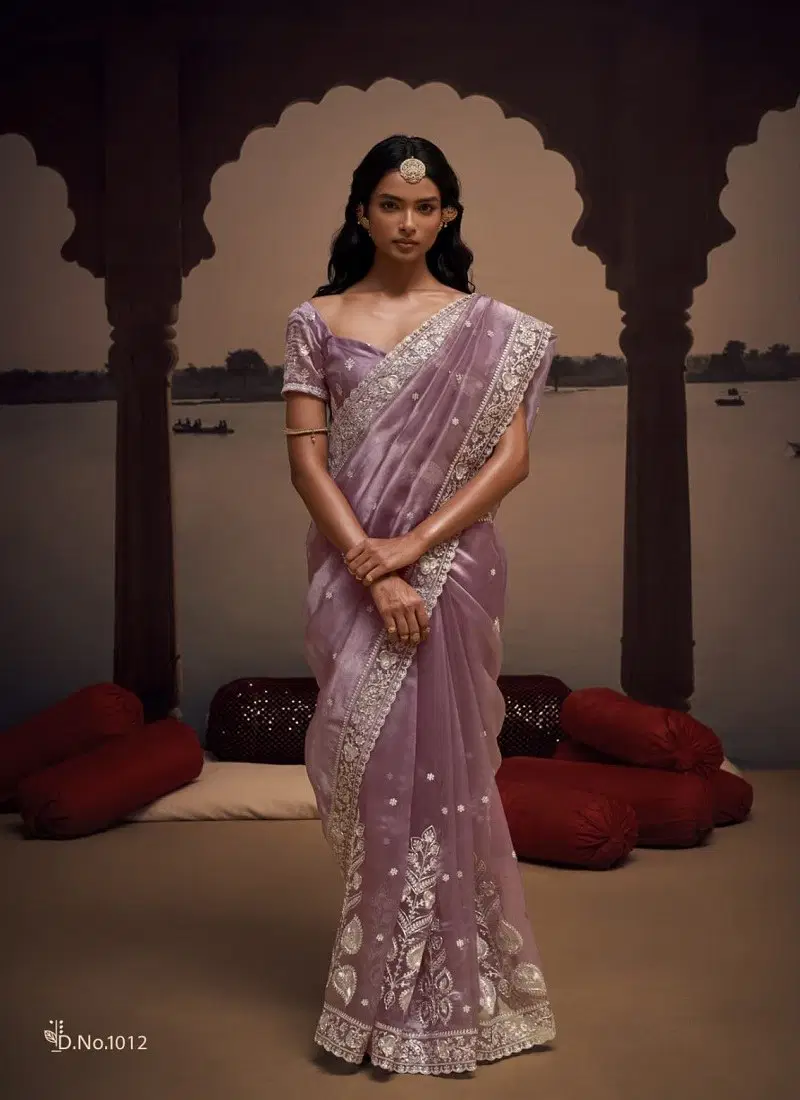 Purple Colour Kora By Kala Jamun Designer Wedding Wear Saree Wholesale Online 1012