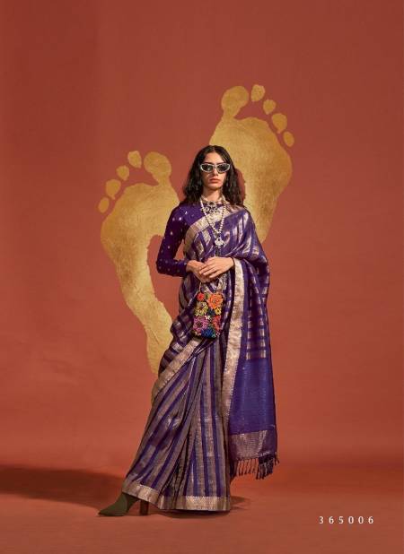 Purple Colour Ksatusma 365000 By Rajtex Pure Viscose Handloom Weaving Silk Saree Wholesale In India 365006