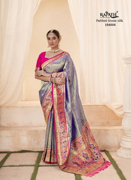 Purple Colour Lavnya Silk By Rajpath 184001 To 184008 Series Best Saree Wholesale Shop in Surat 184004
