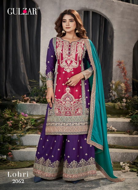 Lohri By Gulzar Chinon Embroidery Work Readymade Suit Catalog Catalog