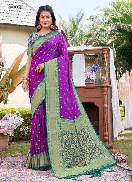 Purple Colour Mahima By Sangam Silk Saree Catalog 1004
