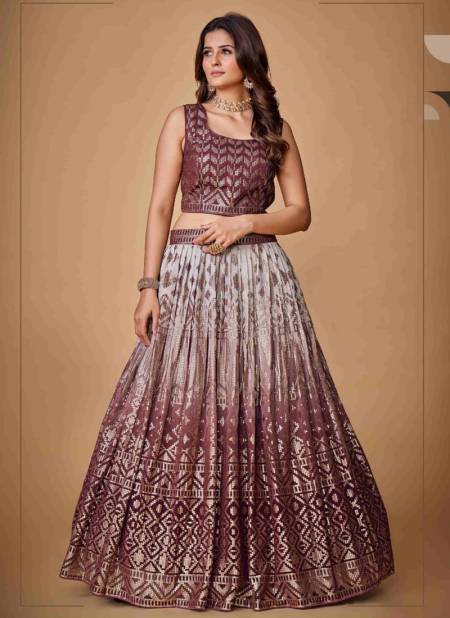 Purple Colour Mahira Vol 2 Arya Designer Wholesale Wedding Wear Lehenga Choli Catalog 43003