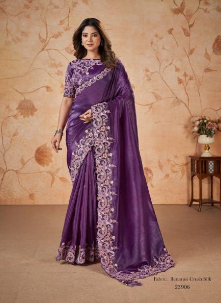 Purple Colour Mahotsav Moh Manthan 23900 Series Dakshika Latest Designer Wear Saree Surat Wholesale Market 23906