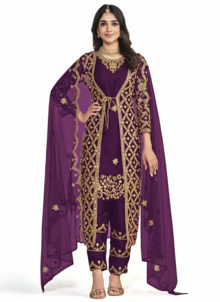Purple Colour Mirror Vol 15 Wedding Wear Wholesale Designer Salwar Suits Catalog 174 D