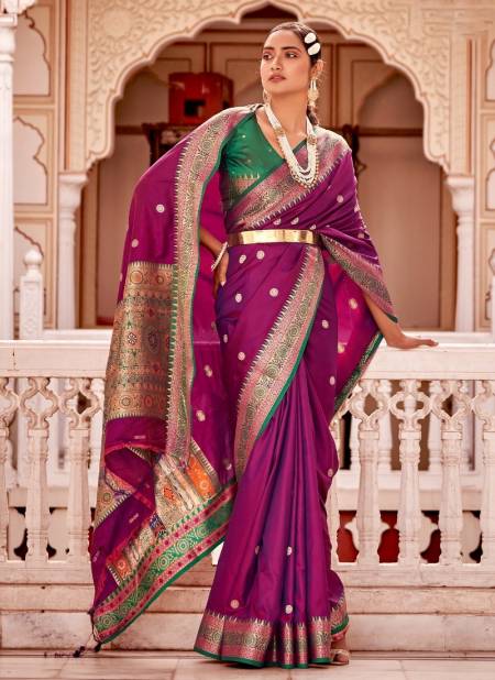 Purple Colour Mrudula Banarasi By Rajpath Banarasi Silk Sarees Catalog 105001.jpg
