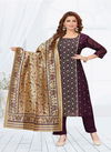 Purple Colour N F 046 Churidar Chanderi Silk Salwar Kameez Catalog N F C 854
