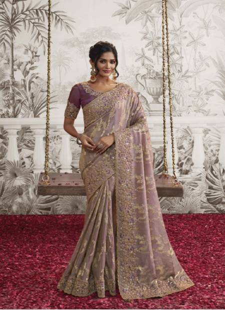 Purple Colour Noor By Sulakshmi Viscose Wedding Wear Designer Saree Catalog 8204