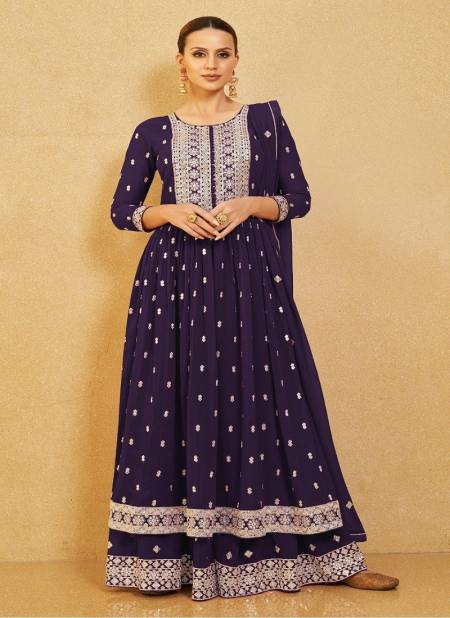 Purple Colour Nura By Aashirwad Designer Salwar Suit Catalog 9617