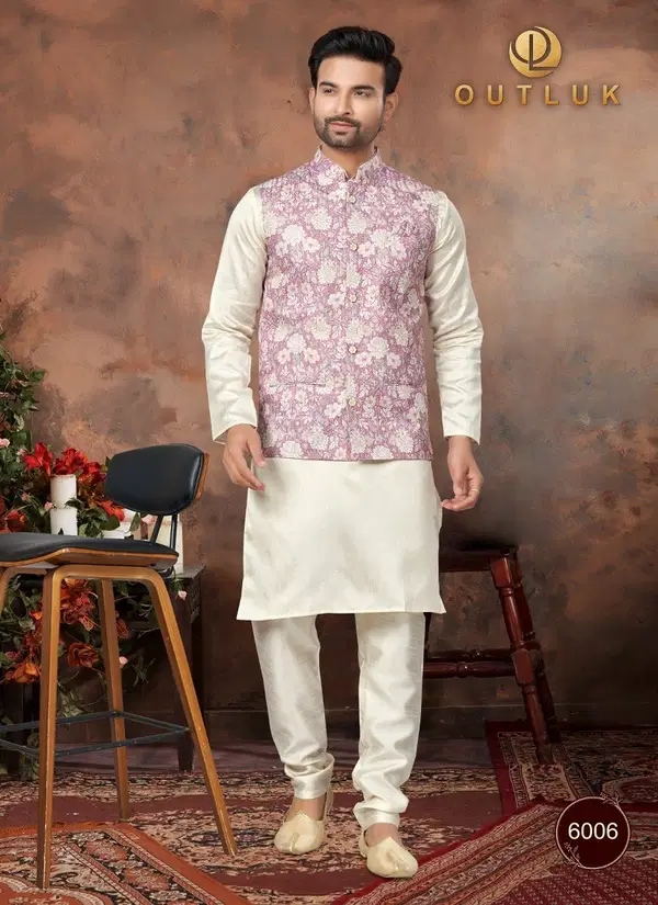 Outluk Wedding Collection Vol 6 Mens Wear Modi Jacket Kurta Pajama Catalog