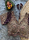 Purple Colour Pooja 5 By Ruhi Fashion Faux Georgette Bridal Wedding Blouse Catalog J