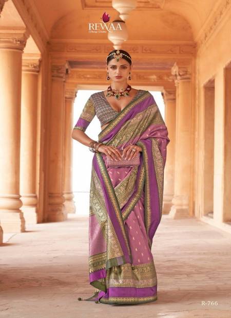 Purple Colour Prasang By Rewaa Silk Sarees Catalog 766