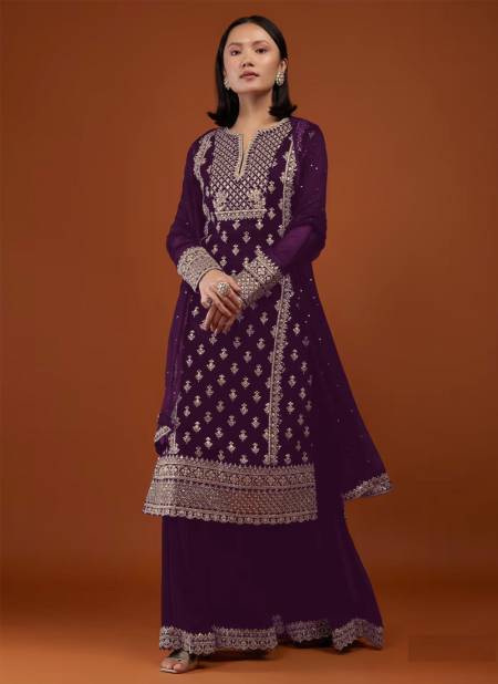 Purple Colour RF 1015 A to 1015 E Georgette Suits Catalog 1015 C