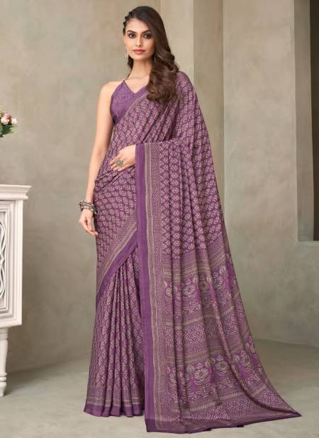 Purple Colour RUCHI VIVANTA SILK 18TH EDITION Regular Wear Wholesale Printed Sarees Catalog 21702 B