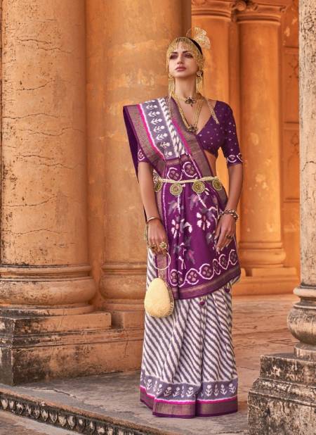 Purple Colour Raag By Rewaa 819 To 830 Printed Saree Catalog 827