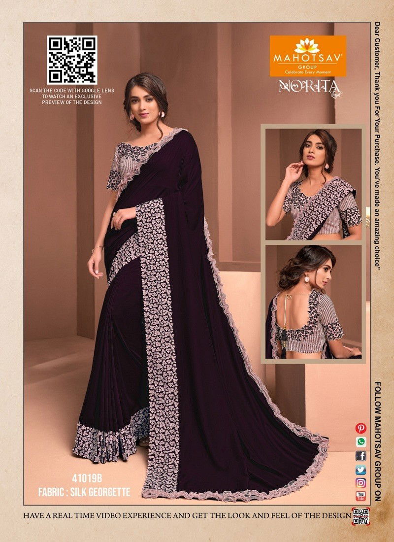 Purple Colour Raissa By Mahotsav Designer Saree 41019 B