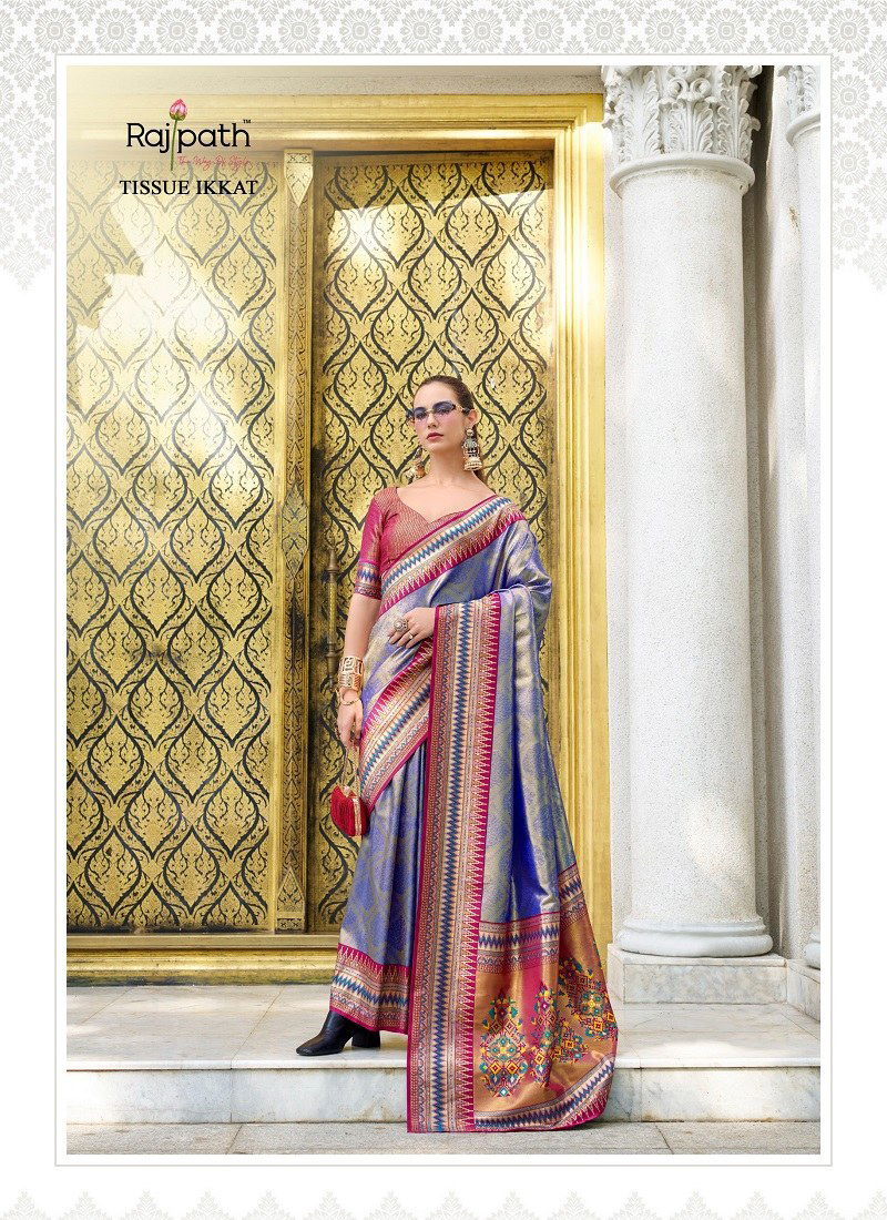 Purple Colour Rajmata By Rajpath Tissue silk Designer Wear Saree Wholesale Market In Surat 143