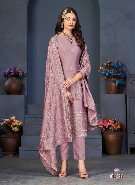 Purple Colour Riona 116 A To 116 D Wedding Salwar Suit Catalog 116 B