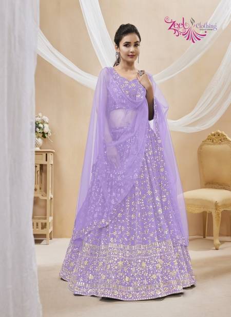 Purple Colour Ruhana Vol1 By Zeel 401 To 406 Series Wholesale Party Wear Lehenga Choli Manufacturers 406