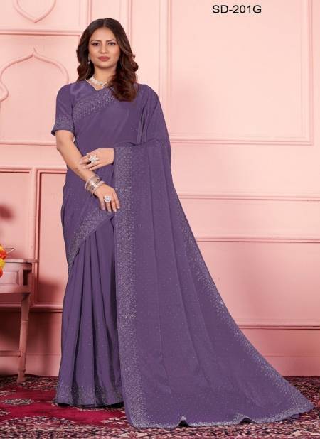 Purple Colour SD 201 A To H By Suma Designer Rangoli Occasion Wear Saree Exporters In India SD-201G