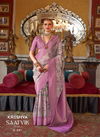 Purple Colour Saatvik Vol 4 By Kreshva Tusser Silk Digital Printed Saree Orders In India K-051