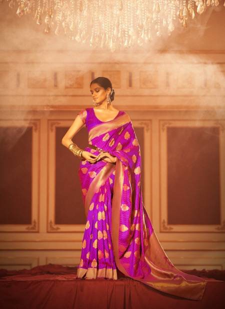 Purple Colour Sharlie By The Fabrica Designer Saree Catalog 21002