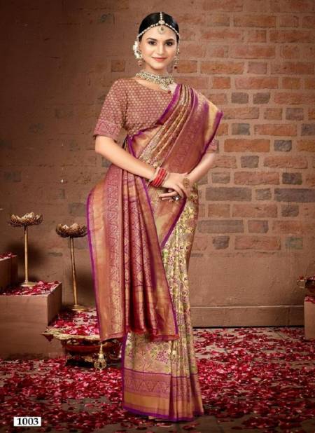 Purple Colour Sheela Vol 32 By Bunawat Silk Wedding Sarees Wholesale Online 1003
