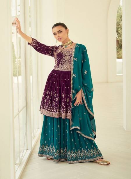 Purple Colour Somya By Aashirwad Wedding Salwar Suits Catalog 9663