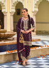 Purple Colour Vaani By Eba Premium Silk With Embroidery Work Readymade Suit Catalog 1642
