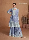 Purple Colour Vamika By Gulkayra Designer Real Silk Sharara Suit Catalog 7405 A