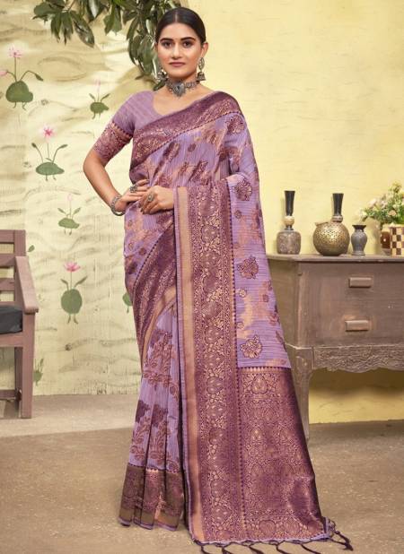 Purple Colour Vasu Pujya Vol 4 Function Wear Wholesale Cotton Sarees 3013